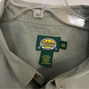 men cabela‘s 4XL Tall  long sleeved button down shirt sage green